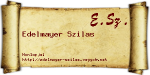 Edelmayer Szilas névjegykártya